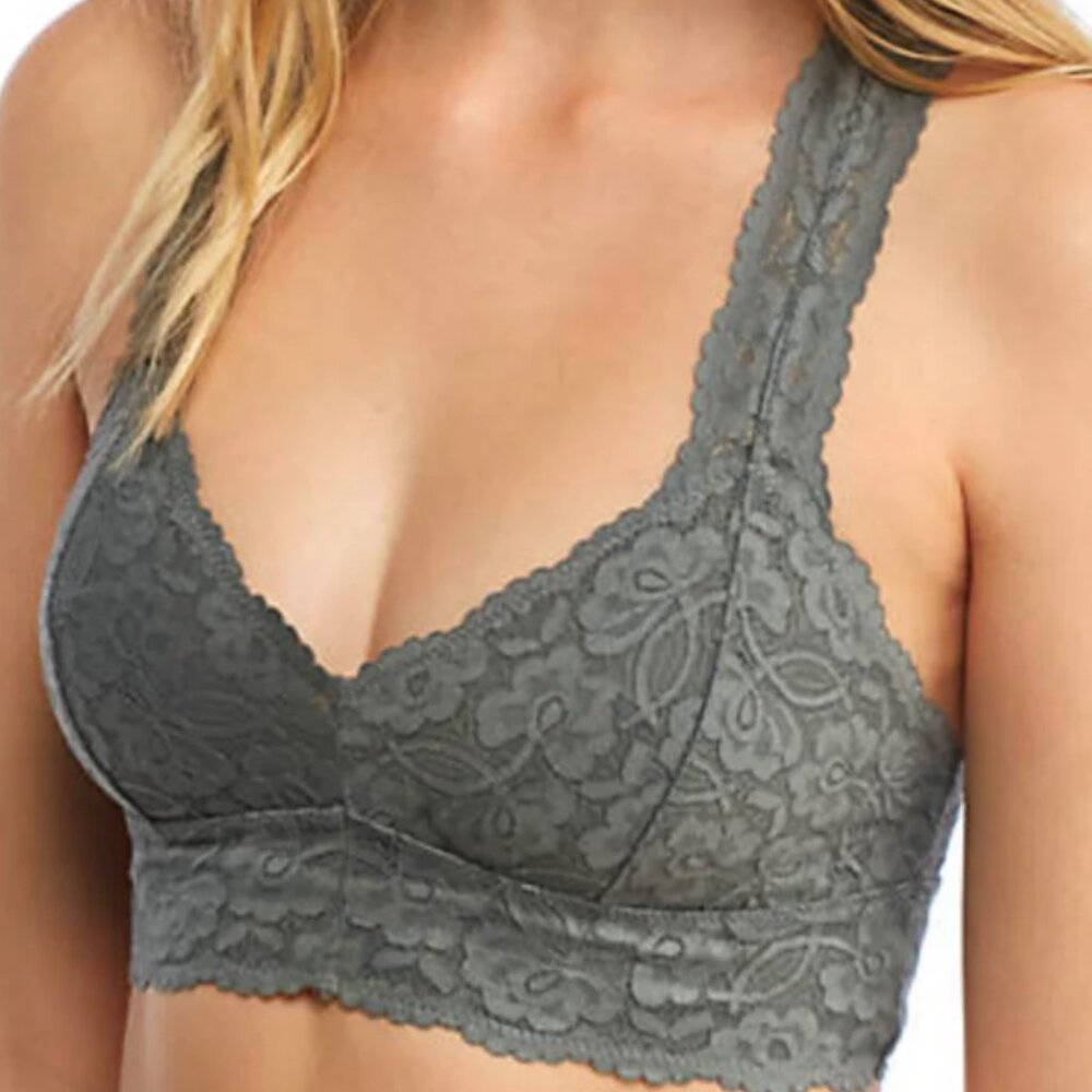 Free People gray lace bralette